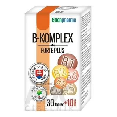 EDENPharma, s.r.o. EDENPharma B-KOMPLEX forte plus tbl 30 + 10 zdarma (40 ks) 40 ks