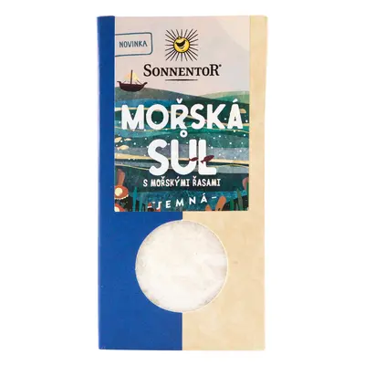 SONNENTOR Sůl mořská s mořskými řasami jemná 150 g SONNENTOR