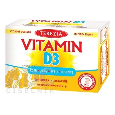 TEREZIA COMPANY s.r.o. TEREZIA Vitamin D3 1000 IU cps 1x90 ks