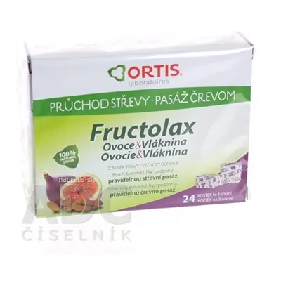 Laboratoires Ortis sprl Fructolax Ovoce a vláknina KOSTKY 1x24 ks 24 ks