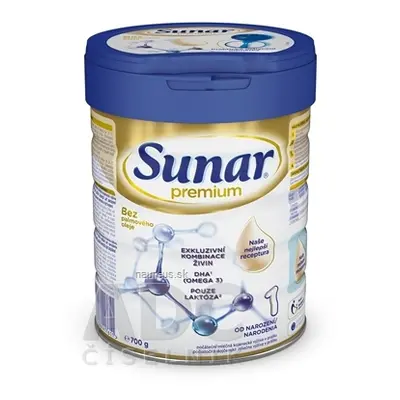 Semper AB Sunar Premium 1 počáteční mléčná výživa (od narození) 1x700 g