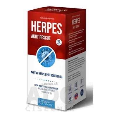 One Pharma, s. r. o. OnePharma HERPES AKUT RESCUE cps 1x30 ks