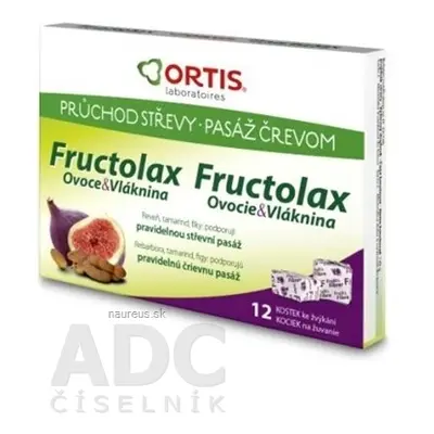 Laboratoires Ortis sprl Fructolax Ovoce a vláknina KOSTKY 1x12 ks 12 ks