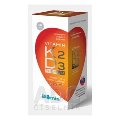 BIOMIN, a.s. BIOMIN VITAMIN K2 D3 PREMIUM 2000 IU cps (inov.2018) 1x60 ks