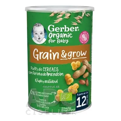 Nestlé Portugal Gerber Organic CHRUMKY Kukuřičně-ovesné arašídové (od ukonč. 12. měsíce) 1x35 g