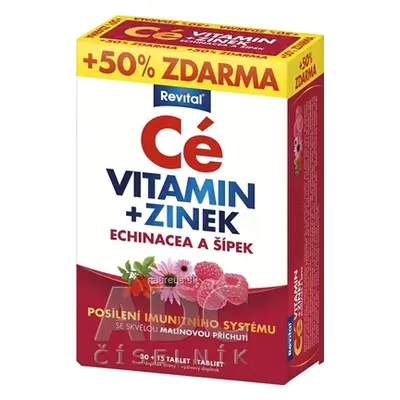 VITAR s.r.o. Revital Cé VITAMÍN + ZINEK, ECHINACEA A ŠIPKA tbl MND (+50% zdarma) 30 + 15 (45 ks)