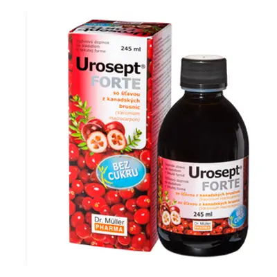 Dr. Müller Pharma s.r.o. Dr. Müller Urosept FORTE bez cukru (se šťávou z brusinek) 1x245 ml 245m