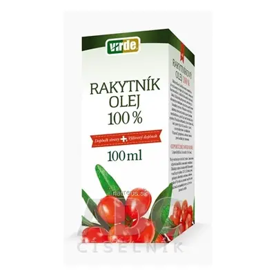 VIRDE spol. s r.o. Virde RAKYTNÍK OLEJ 100% 1x100 ml 100 ml