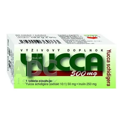 NATURVITA, a.s. Naturvita YUCCA 500 mg Yucca shidigera tbl 1x60 ks 60 ks