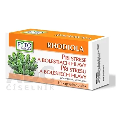 FYTOPHARMA, a.s. FYTO Rhodiola cps 1x30 ks 30 ks