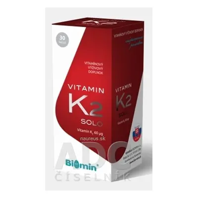 BIOMIN, a.s. BIOMIN VITAMIN K2 SOLO cps 1x30 ks 30 ks