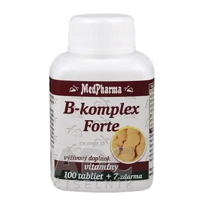 MedPharma, spol. s r.o. MedPharma B-komplex Forte tbl 100 + 7 zdarma (107 ks)