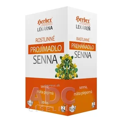 HERBEX spol. s r.o. HERBEX Lékárna Rostlinné PŘEHÁNEDLO SENNA bylinná směs (senna a máta) čaj 20