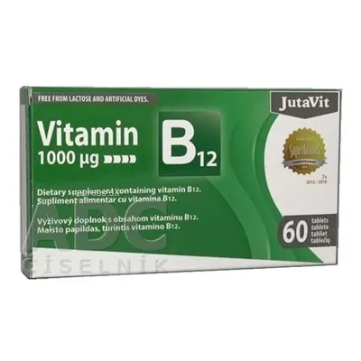 JuvaPharma Kft. JutaVit Vitamin B12 1000 mikrogramů tbl 1x60 ks