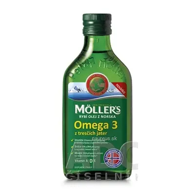 Orkla Health AS MOLLER&#39;S Omega 3 RYBÍ OLEJ Natur z jater tresek 1x250 ml 250 ml