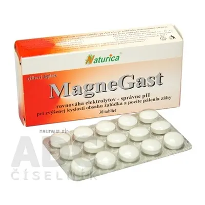 PharmTurica s.r.o. Naturica MAGNEGAST tbl (cucavé tablety) 1x30 ks 30 ks