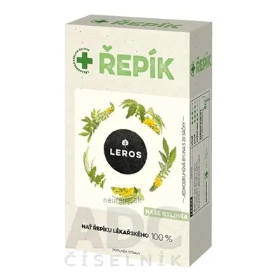 LEROS, s r.o. LEROS Řepík - Nať bylinný čaj, nálevové sáčky (inov.2021) 20x1,5 g (30 g)