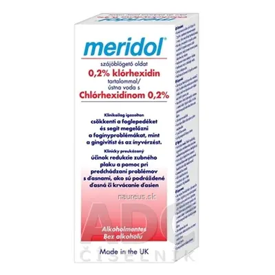 Colgate -Palmolive MERIDOL ÚSTNÍ VODA S CHLORHEXIDINEM 0,2% bez alkoholu 1x300 ml