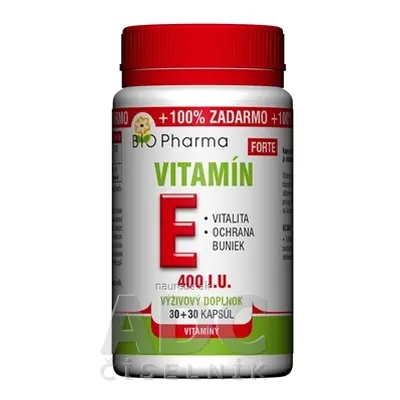 BIO-Pharma s.r.o. BIO Pharma Vitamin E FORTE 400 IU cps 30 + 30 (100% ZDARMA) (60 ks) 33 g