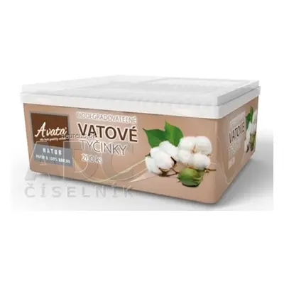 CELLTEX s. r. o. A vata NATUR VATOVÉ TYČINKY box biologicky odbouratelné (papír + bavlna) 1x200 