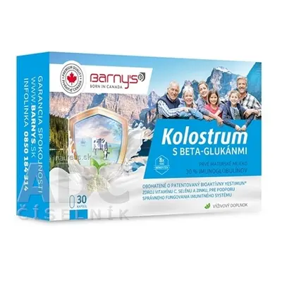 BioPol GN s.r.o. div. Pharma United Ltd. (CAN) Barnys KOLOSTRUM s beta-glukany + dárek cps 1x30 