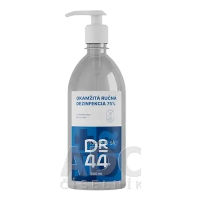 44 ENTERPRISE, s.r.o. DR.44 OKAMŽITÁ RUČNÍ DEZINFEKCE antibakteriální gel (75% ethanol) 1x500 ml