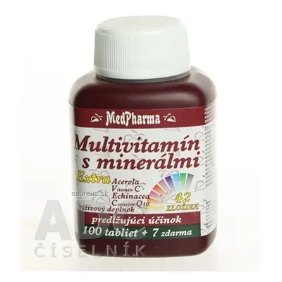 MedPharma, spol. s r.o. MedPharma MULTIVITAMIN S MINERÁL. EXTRA 42 SLOŽEK tbl 100 + 7 zdarma (10