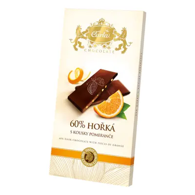 Natural Jihlava COKOLADA Carla hořká 60% pomeranč 80g 80g