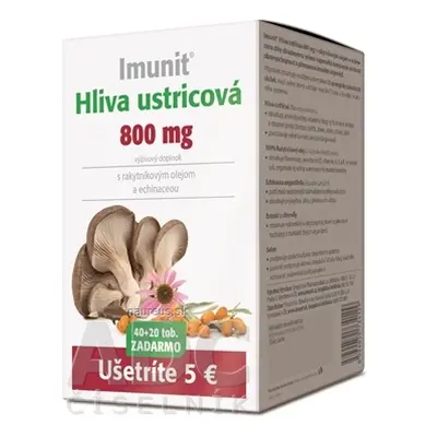 Simply You Pharmaceuticals a.s. Imunit HLÍVA ústřičná 800 mg s rakytník. a echinata. cps 40 + 20