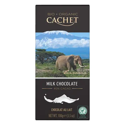 CACHET ES CACHET čokoláda Tanzania Organic mléčná 40% 100g 100 g