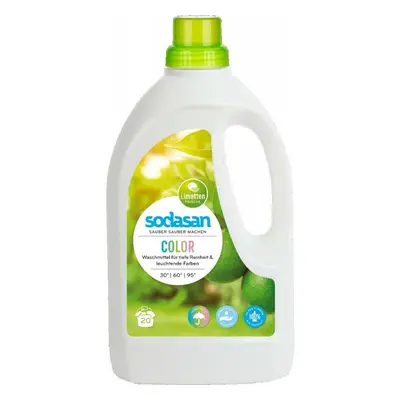 SODASAN COLOR tekutý prací prostředek na barevné prádlo LIME s BIO esenciálními oleji 1,5L 1,5 L