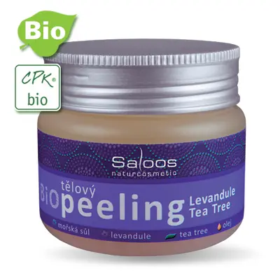 Saloos BIO tělový peeling Levandule - Tea Tree 140 ml