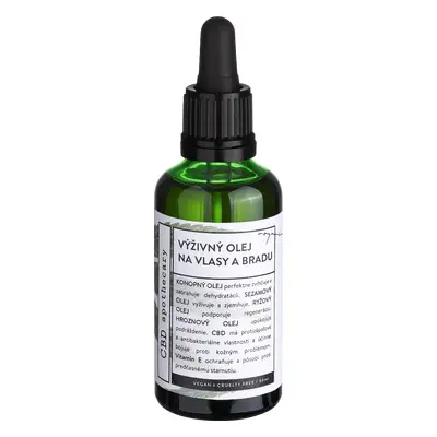 SOAPHORIA Výživný olej pro vlasy, vousy a vousy 250 mg CBD 50 ml