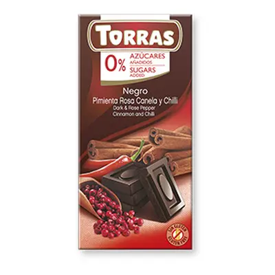 Torras ES Torras čokoláda DIA hořká ček. s chilli 75g 75 g