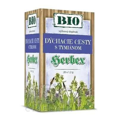 HERBEX spol. s r.o. HERBEX BIO DÝCHACÍ CESTY s tymiánem bylinná směs, čaj 20x1,2 g (24 g)