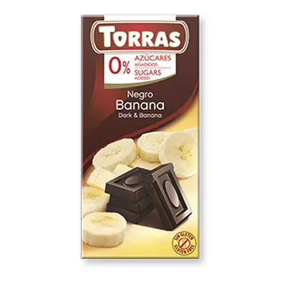 Torras ES Torras čokoláda DIA hořká ček. s banánem 75g 75 g