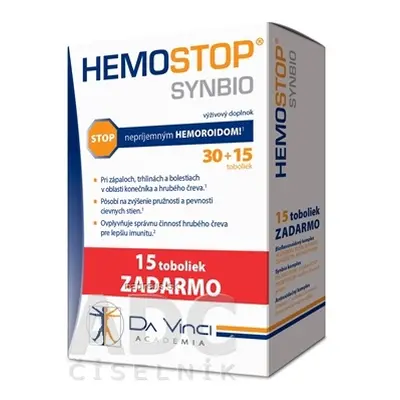 Simply You Pharmaceuticals a.s. HEMOSTOP ProBio - DA VINCI cps 30 + 15 zdarma (45 ks) 45 ks