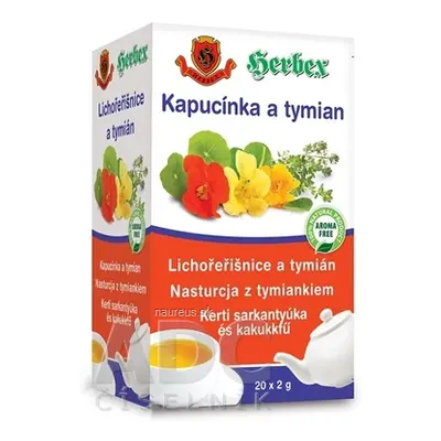 HERBEX spol. s r.o. HERBEX Lichořeřišnice a tymián nálevový sáčky 20x2 g (40 g) 20 x 2 g