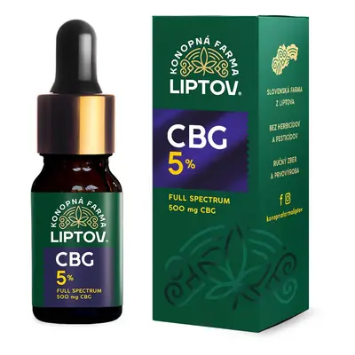 Konopná farma Liptov CBG olej 5% 10ml