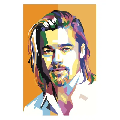 MALUJEŠ Malování podle čísel - ABSTRAKTNÍ BRAD PITT Rozměr: 40x60 cm, Rámování: bez rámu a bez v