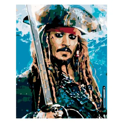 MALUJEŠ Malování podle čísel - JACK SPARROW II Rozměr: 40x50 cm, Rámování: vypnuté plátno na rám