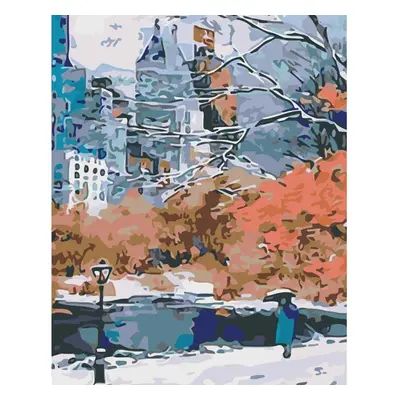 MALUJEŠ Malování podle čísel - PARK V NEW YORKU Rozměr: 80x100 cm, Rámování: bez rámu a bez vypn