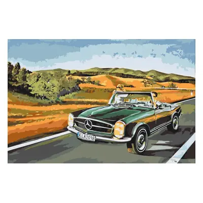 MALUJEŠ Malování podle čísel - KOLJA - MERCEDES PAGODA Rozměr: 60x80 cm, Rámování: bez rámu a be