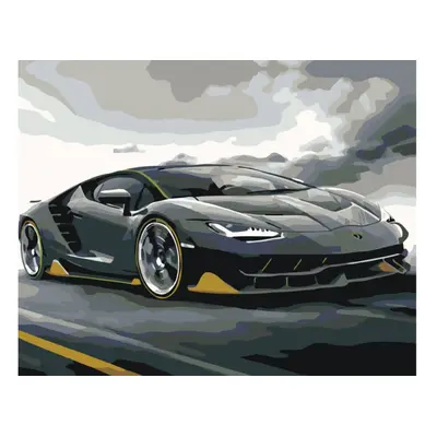 MALUJEŠ Malování podle čísel - LAMBORGHINI Rozměr: 40x50 cm, Rámování: vypnuté plátno na rám