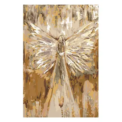 MALUJEŠ Malování podle čísel - ANDĚLÉ OD LENKY - LOVE ANGEL GOLD Rozměr: 80x120 cm, Rámování: vy