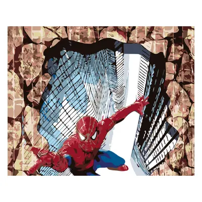 MALUJEŠ Malování podle čísel - SPIDERMAN 3D Rozměr: 30x40 cm, Rámování: vypnuté plátno na rám