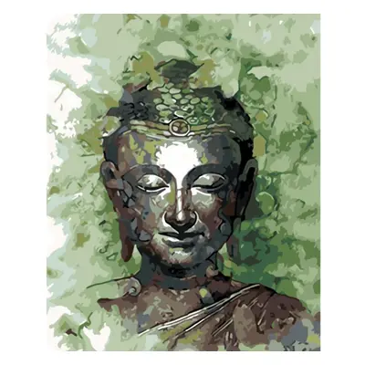 MALUJEŠ Malování podle čísel - ZELENÝ BUDDHA Rozměr: 30x40 cm, Rámování: vypnuté plátno na rám