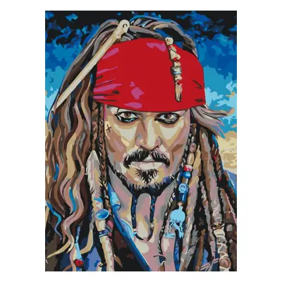 MALUJEŠ Malování podle čísel - JACK SPARROW I Rozměr: 40x50 cm, Rámování: vypnuté plátno na rám