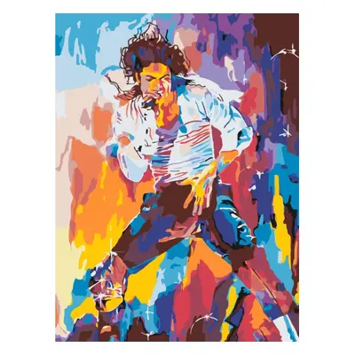 MALUJEŠ Malování podle čísel - MICHAEL JACKSON Rozměr: 40x50 cm, Rámování: vypnuté plátno na rám