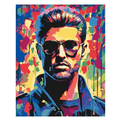 MALUJEŠ Malování podle čísel - GEORGE MICHAEL Rozměr: 60x80 cm, Rámování: vypnuté plátno na rám